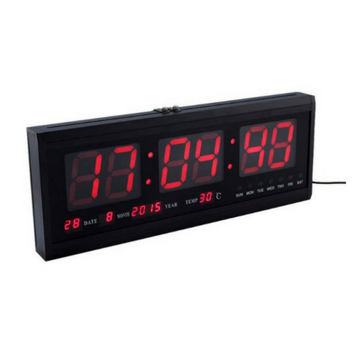 Large Modern Design Digital Led Wall Clock Big Creative Vintage Watch Home Decoration Decor Alarm Temperature Good Gift