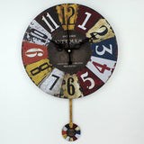 Antique and Modern clash with this large wall clock design.