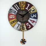 Antique and Modern clash with this large wall clock design.