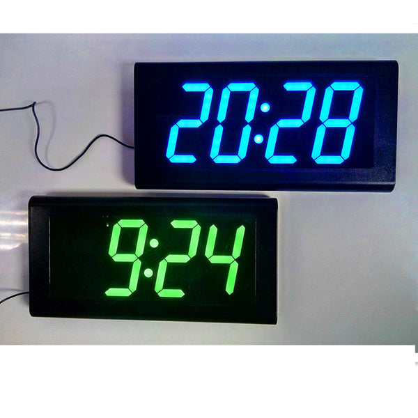 New Square 3D Watch Home Decoration Decor Digital Large Big LED Time Table Desk Modern Design Creative Vintage Wall Clock
