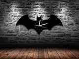 Free Shipping 1Piece Solid Handmade Batman Logo Acrylic Wall Clock for Home Decoration Unique Gift for DC Comic Fan