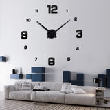 promotion 2016 new home decor large roman mirror fashion diy modern  Quartz clocks living room 3d wall clock watch free shipping