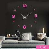 promotion 2016 new home decor large roman mirror fashion diy modern  Quartz clocks living room 3d wall clock watch free shipping