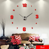 promotion 2016 new home decor large roman mirror fashion diy modern  Quartz clocks living room 3d wall clock watch free shipping