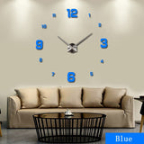 promotion 2016 new home decor large roman mirror fashion diy modern  Quartz clocks living room 3d wall clock watch free shipping